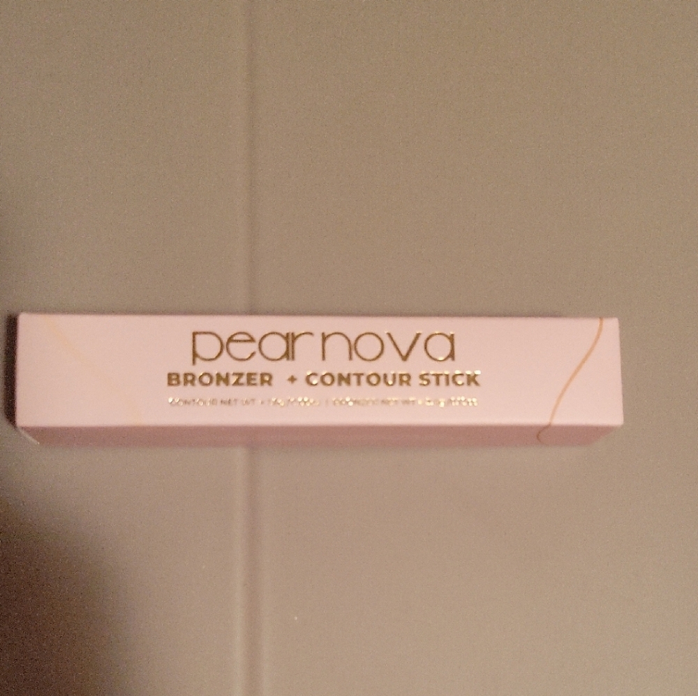 Pear Nova Bronzer and Contour Stick in Pink Packaging